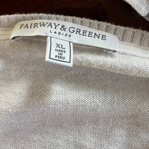 Fairway & Greene Ladies 100% Cotton Pelican V Neck Sweater - XL - Picture 3 of 5